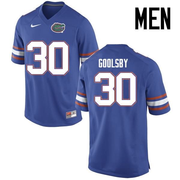 Men's NCAA Florida Gators DeAndre Goolsby #30 Stitched Authentic Nike Blue College Football Jersey RJY5765JK